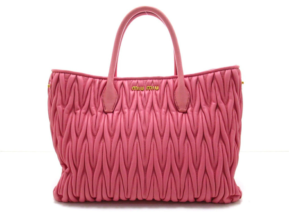 Miu Miu bag Matelasse shoulder pink leather
